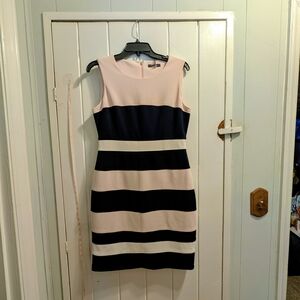 Tommy Hilfiger Size 10 Pink and Black Striped Mini Dress NWOT